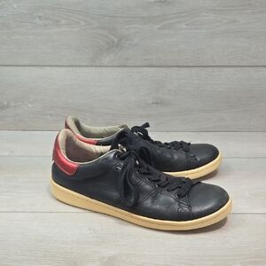 Isabel Marant Women Leather Black& Red  Sneakers Shoes Sz 38/8
